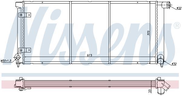 Radiateur moteur (Radiateur de refroidissement) NISSENS ref. 694926