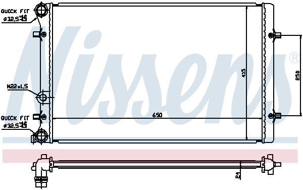 Radiateur moteur (Radiateur de refroidissement) NISSENS ref. 692235