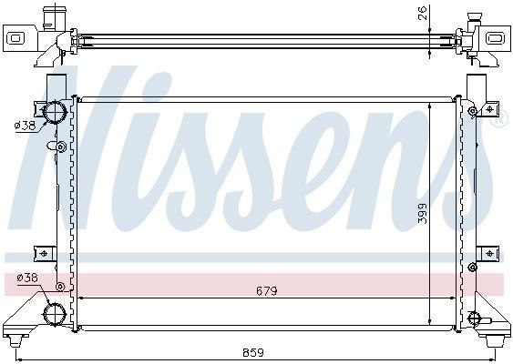 Radiateur moteur (Radiateur de refroidissement) NISSENS 65231A