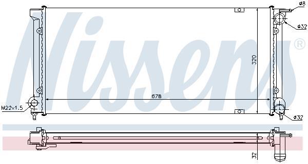 Radiateur moteur (Radiateur de refroidissement) NISSENS ref. 691629