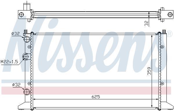 Radiateur moteur (Radiateur de refroidissement) NISSENS 65265A