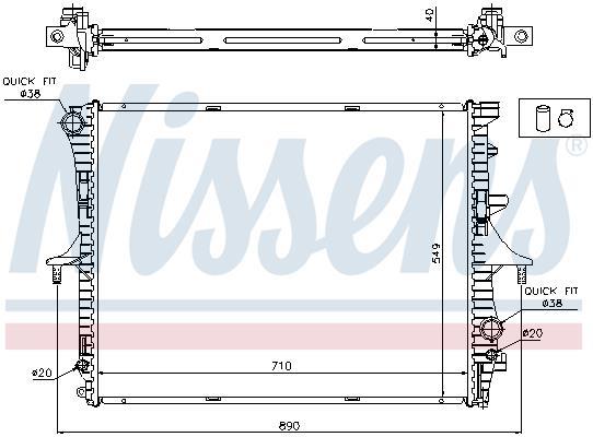 Radiador motor NISSENS 65275A