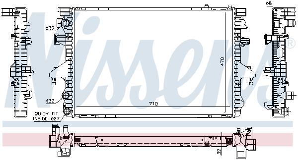 Radiateur moteur (Radiateur de refroidissement) NISSENS 65282A