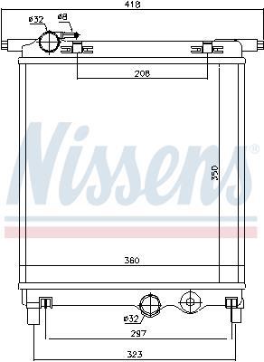 Radiador motor NISSENS ref. 692251