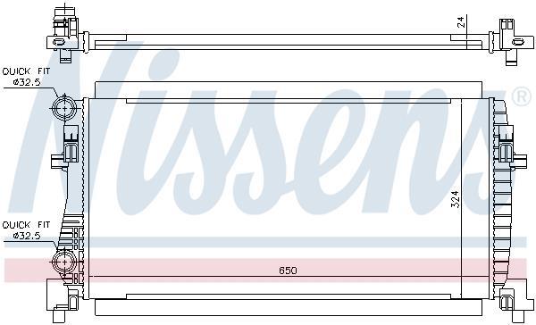 Radiateur moteur (Radiateur de refroidissement) NISSENS ref. 693175