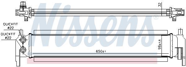 Radiateur basse température, intercooler NISSENS ref. 65318