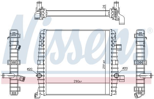 Radiateur basse température, intercooler NISSENS 65323