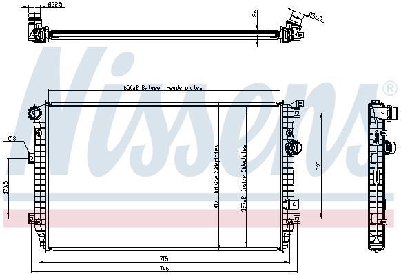 Radiador motor NISSENS 65335