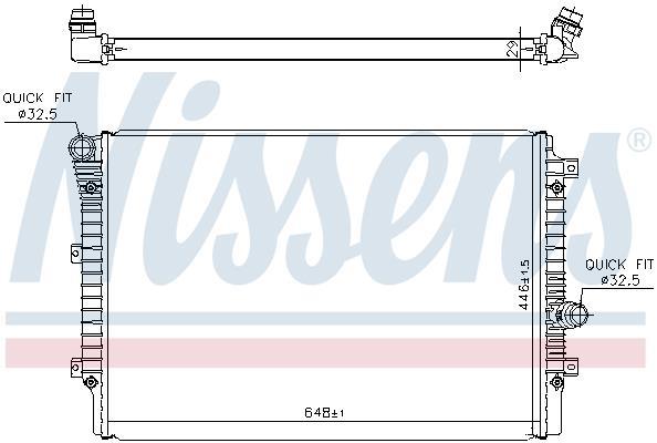 Radiateur moteur (Radiateur de refroidissement) NISSENS ref. 65336