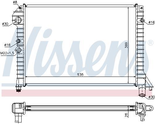 Radiateur moteur (Radiateur de refroidissement) NISSENS 65517