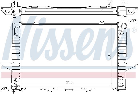 Radiateur moteur (Radiateur de refroidissement) NISSENS ref. 65536A