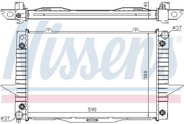 Radiateur moteur (Radiateur de refroidissement) NISSENS 65539A