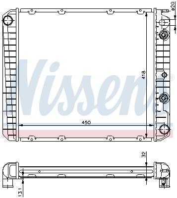 Radiateur moteur (Radiateur de refroidissement) NISSENS ref. 65544A