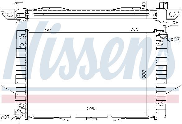 Radiateur moteur (Radiateur de refroidissement) NISSENS ref. 65546A