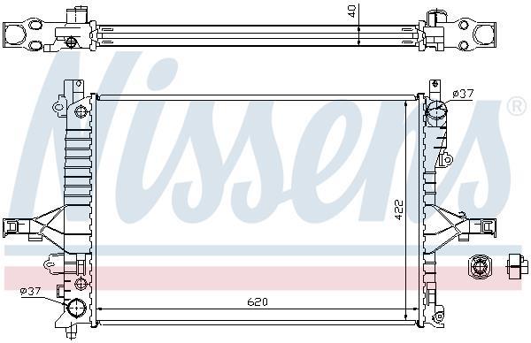 Radiateur moteur (Radiateur de refroidissement) NISSENS ref. 65553A