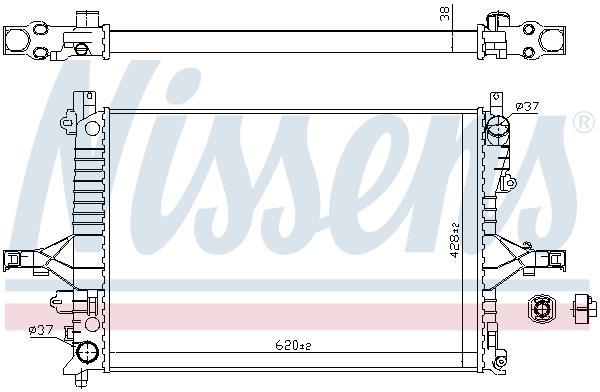 Radiateur moteur (Radiateur de refroidissement) NISSENS ref. 65557A