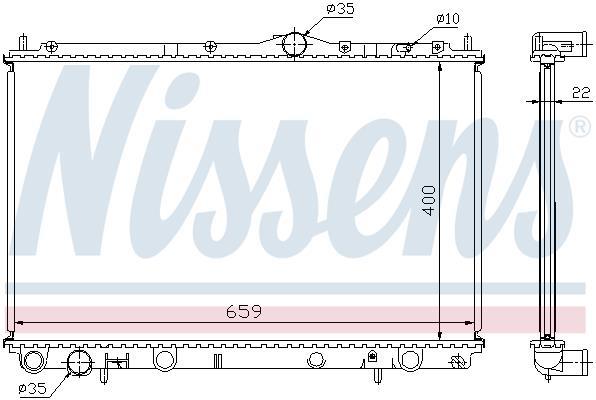 Radiateur moteur (Radiateur de refroidissement) NISSENS ref. 65559A