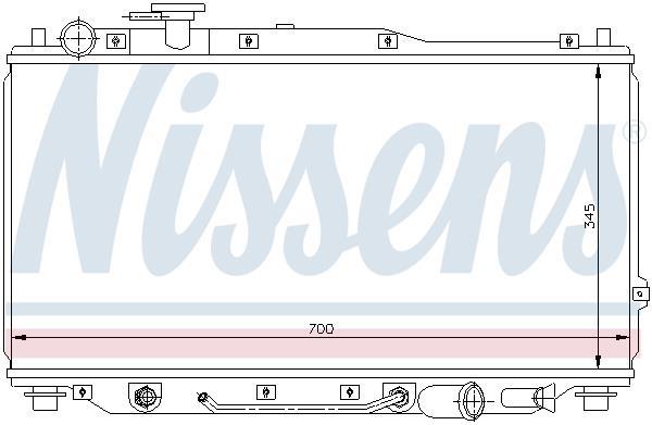 Radiateur moteur (Radiateur de refroidissement) NISSENS ref. 66605