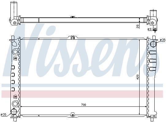 Radiateur moteur (Radiateur de refroidissement) NISSENS 66618