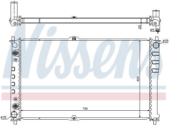 Radiateur moteur (Radiateur de refroidissement) NISSENS 66619