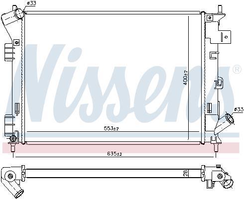 Radiateur moteur (Radiateur de refroidissement) NISSENS 666206