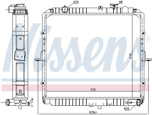 Radiateur moteur (Radiateur de refroidissement) NISSENS 66622