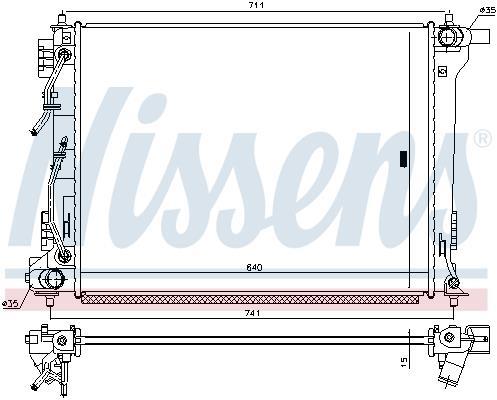Radiateur moteur (Radiateur de refroidissement) NISSENS 666233