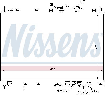 Radiateur moteur (Radiateur de refroidissement) NISSENS 66628