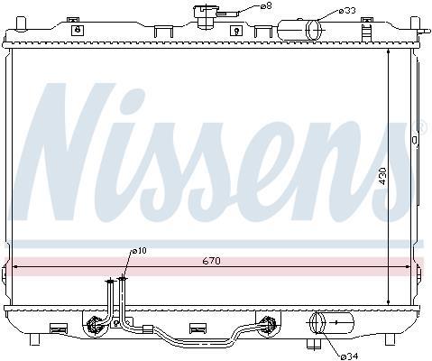 Radiateur moteur (Radiateur de refroidissement) NISSENS 66636