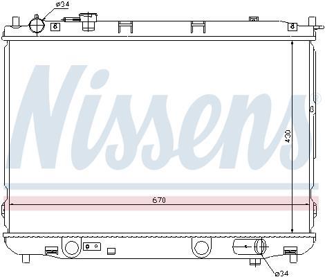 Radiador motor NISSENS 66637
