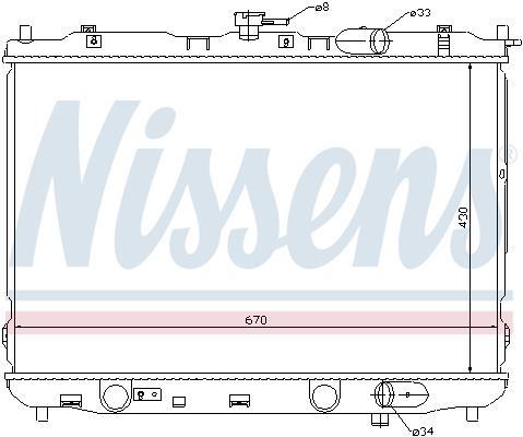Radiateur moteur (Radiateur de refroidissement) NISSENS 66639