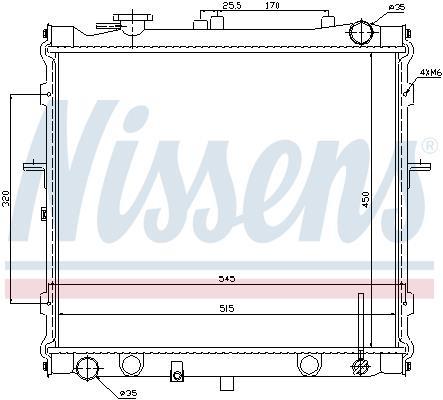 Radiateur moteur (Radiateur de refroidissement) NISSENS 66642