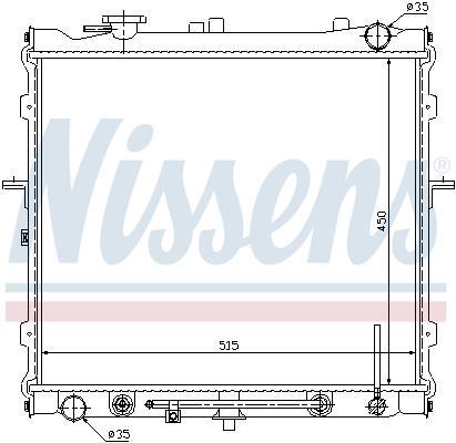Radiateur moteur (Radiateur de refroidissement) NISSENS 66643