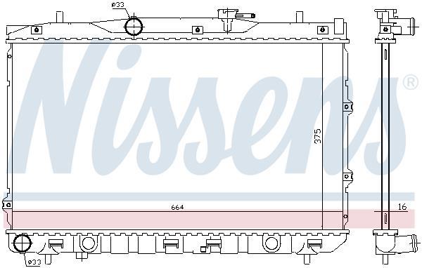 Radiateur moteur (Radiateur de refroidissement) NISSENS 66648