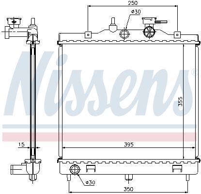 Radiateur moteur (Radiateur de refroidissement) NISSENS 66654