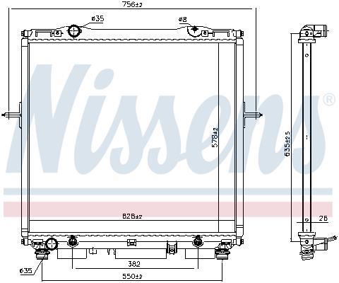 Radiateur moteur (Radiateur de refroidissement) NISSENS 66659