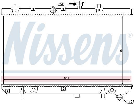 Radiateur moteur (Radiateur de refroidissement) NISSENS ref. 66665