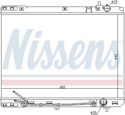 Radiador motor NISSENS 66671