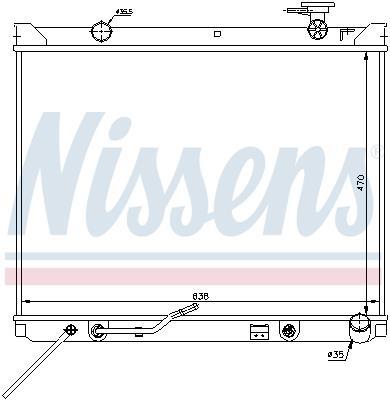 Radiateur moteur (Radiateur de refroidissement) NISSENS ref. 66682