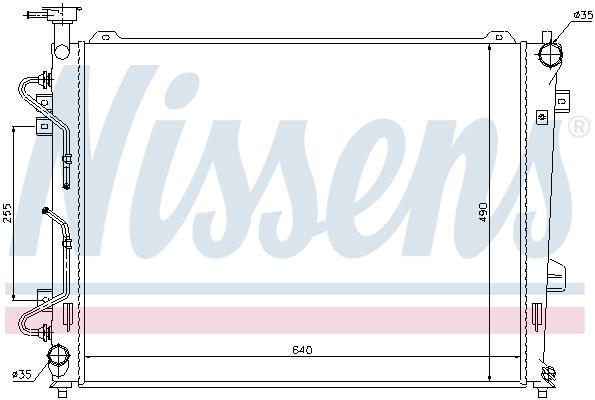 Radiateur moteur (Radiateur de refroidissement) NISSENS 66685