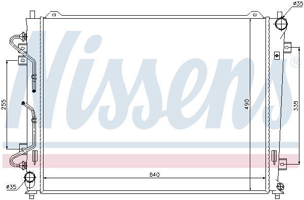Radiateur moteur (Radiateur de refroidissement) NISSENS 66686
