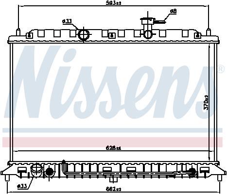 Radiateur moteur (Radiateur de refroidissement) NISSENS 66687