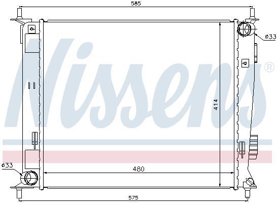 Radiateur moteur (Radiateur de refroidissement) NISSENS 66742