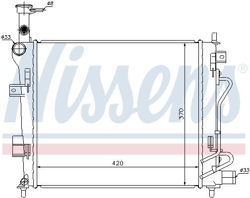 Radiateur moteur (Radiateur de refroidissement) NISSENS 66746