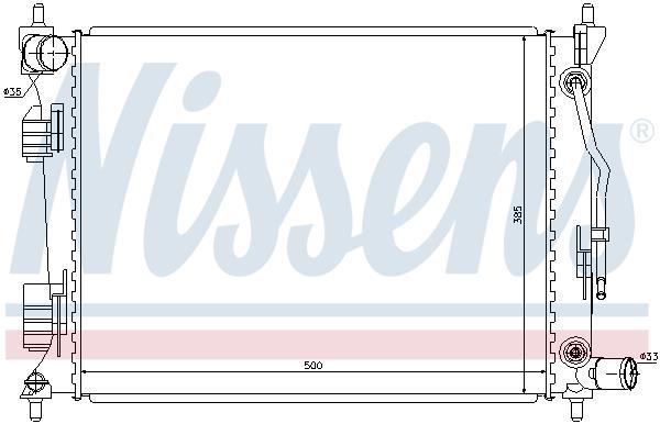 Radiateur moteur (Radiateur de refroidissement) NISSENS 66757