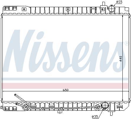 Radiateur moteur (Radiateur de refroidissement) NISSENS 66759