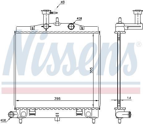 Radiateur moteur (Radiateur de refroidissement) NISSENS 66760