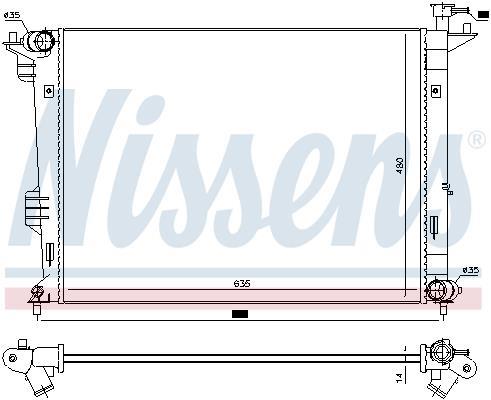 Radiateur moteur (Radiateur de refroidissement) NISSENS 66761