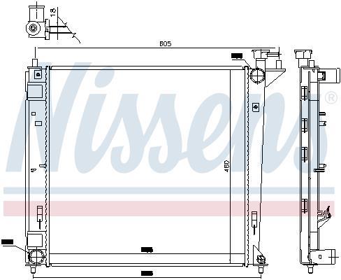 Radiador motor NISSENS 66762