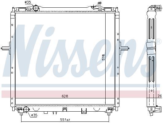 Radiateur moteur (Radiateur de refroidissement) NISSENS 66768